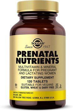 Solgar, Prenatal Nutrients, мультивитамины и мультиминералы для беременных, 120 таблеток (SOL-02272), фото