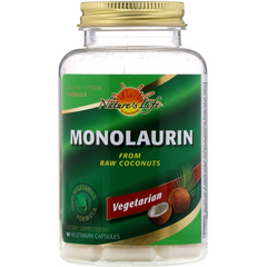 Nature's Life, Монолаурін, 495 мг, 90 вегетаріанських капсул (HFS-86144), фото