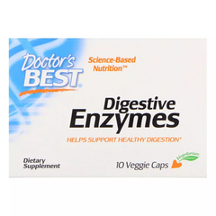 Doctor's Best, Пищеварительные ферменты, Digestive Enzymes, 10 капсул (DRB-00047S), фото