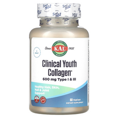 KAL, Clinical Youth Collagen, колаген, 60 вегетаріанських капсул (CAL-40696), фото