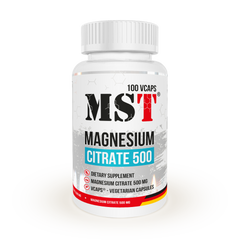 MST Nutrition, Магний цитрат, 500 мг, 100 капсул (MST-00304), фото