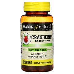 Клюквенный концентрат, Cranberry Concentrate, Mason Natural, 90 гелевых капсул (MAV-12969), фото