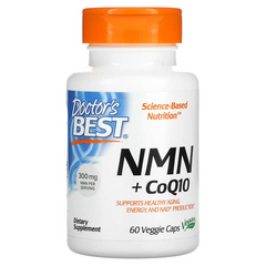 Doctor's Best, NMN 150 мг та коензим Q10 50 мг, 60 рослинних капсул (DRB-00596), фото