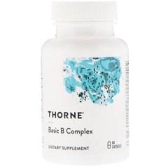 Thorne Research, комплекс основных витаминов группы B, 60 капсул (THR-10403), фото