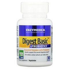 Enzymedica, Digest Basic, добавка з пробіотиками, 30 капсул (ENZ-13050), фото