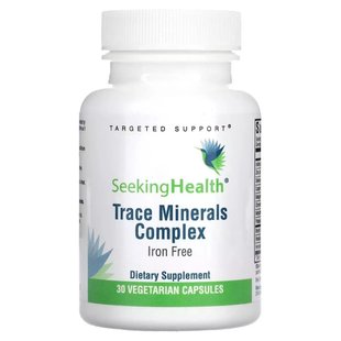 Seeking Health, Комплекс мікроелементів без заліза, Trace Minerals Complex, Iron Free, 30 вегетаріанських капсул (SKH-52126), фото