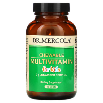 Dr. Mercola, Жувальні мультивітаміни для дітей, 60 таблеток (MCL-01010), фото