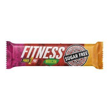Power Pro, Батончик Fitness, мюсли ореховый, (Sugar Free), 50 г (814984), фото