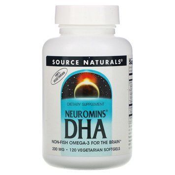 Source Naturals, Neuromins ДГК, 200 мг, 120 вегетаріанських м'яких таблеток (SNS-00655), фото