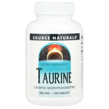 Source Naturals, таурин, 500 мг, 120 таблеток (SNS-01281), фото