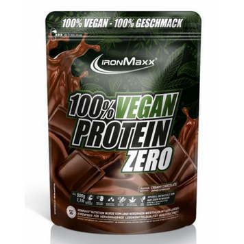 IronMaxx, 100% Vegan Protein Zero, печиво та крем, 500 г (818026), фото