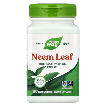 Листя німу 475 мг Nature's Way Neem Leaf - 100 веганських капсул, фото