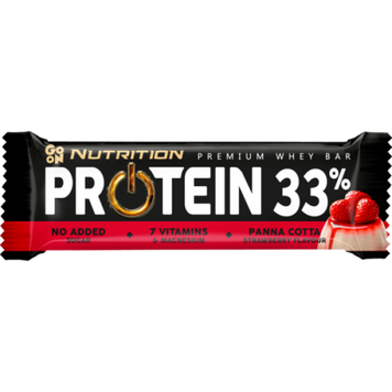 GoOn, Батончик Protein 33% Panna Cotta Strawberry 50 г - 1/25 (821738), фото