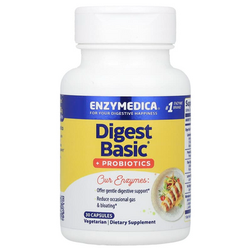 Enzymedica, Digest Basic, добавка с пробиотиками, 30 капсул (ENZ-13050), фото