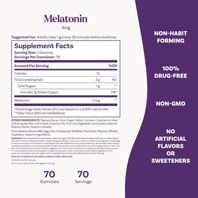Natrol, Melatonin Gummies, 3 мг, клубника, 70 жевательных цукерок (NTL-08066), фото