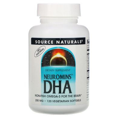 Source Naturals, Neuromins ДГК, 200 мг, 120 вегетарианских мягких таблеток (SNS-00655), фото