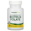 Nature's Plus, биотин и фолат длительного высвобождения, 30 таблеток (NAP-01792)