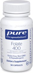 Фолат, Folate, Pure Encapsulations, 400 мг, 90 капсул, (PE-01356), фото