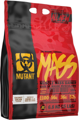 Mutant, Mass, Средство для набора веса, порошковая смесь сывороточного и казеинового протеина, кокосовый крем, 6800 г (814255), фото
