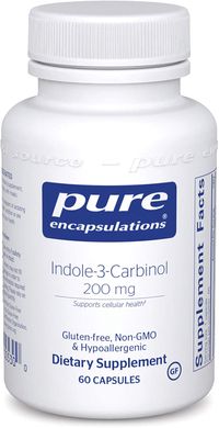Індол-3-карбінолу, Indole-3-Carbinol, Pure Encapsulations, 200 мг, 60 капсул (PE-00530), фото