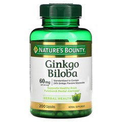 Nature's Bounty, Гинкго билоба, 30 мг, 200 капсул (NRT-17243), фото