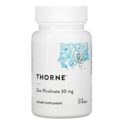 Thorne Research, піколінат цинку, 30 мг, 60 капсул (THR-00692), фото