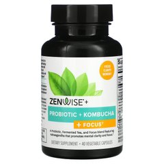 Zenwise Health, Пробиотик + чайный гриб + Focus, 40 растительных капсул (ZNW-59124), фото