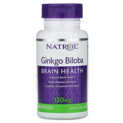 Natrol, Гінкго білоба, 120 мг, 60 капсул (NTL-00768), фото