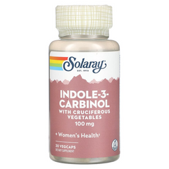 Solaray, Індол-3-карбінол з хрестоцвітими овочами, 100 мг, 30 рослинних капсул (SOR-36664), фото