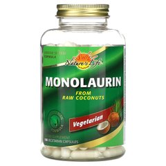 Nature's Life, Монолаурін, 495 мг, 180 вегетаріанських капсул (NLI-39072), фото