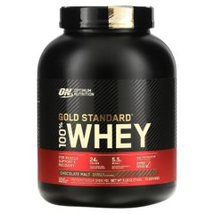 Optimum Nutrition, 100% Whey Gold Standard, сироватковий протеїн, зі смаком шоколадного солоду, 2270 г (OPN-02234), фото