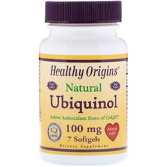 Healthy Origins, Ubiquinol, Убіхінол натуральний, 100 мг, 7 капсул (HOG-36464), фото