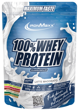 IronMaxx, 100% Whey Protein, латте маккіато, 500 г (815127), фото