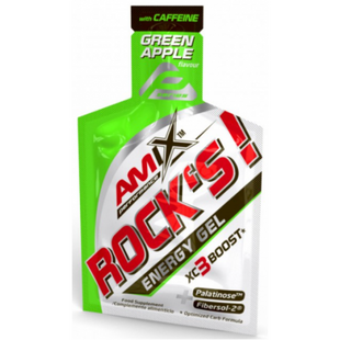 Amix, Performance Amix Rock´s Gel + кофеїн, зелене яблуко, 32 г - 1/20 (817948), фото