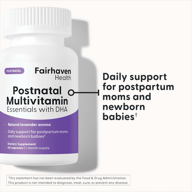Fairhaven Health, Postnatal Multivitamin Essentials with DHA, 60 капсул (FHH-12411), фото