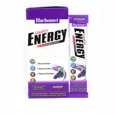 Энергетический напиток в порошке, вкус винограда, Bluebonnet Nutrition, 14 пакетиков по 10 г (BLB-01703), фото