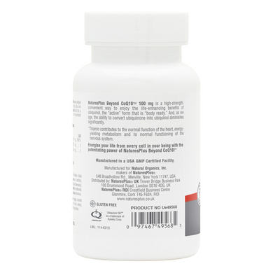 NaturesPlus, Beyond CoQ10, Ubiquinol, убіхінол, 100 мг, 30 м'яких таблеток (NAP-49568), фото