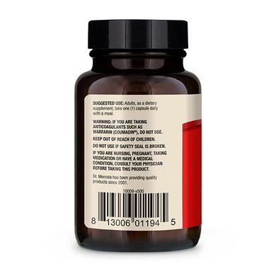 Dr. Mercola, Витамин K2, 180 мкг, 30 капсул (MCL-01194), фото