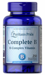 Комплекс вітамінів групи В, Complete B, Puritan's Pride, 250 капсул (PTP-11253), фото