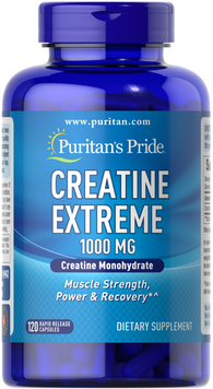 Креатин моногідрат 1000 мг Puritan&rsquo;s Pride Extreme Creatine - 120 капсул, фото