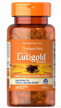 Лютеїн з зеаксантином, Healthy Eyes&reg; Lutigold Extra, Puritan's Pride, 60 гелевих капсул (PTP-19342), фото