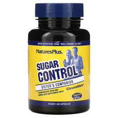 Блокатор сахара, Sugar Control, Natures Plus, 60 гелевых капсул (NAP-04711), фото