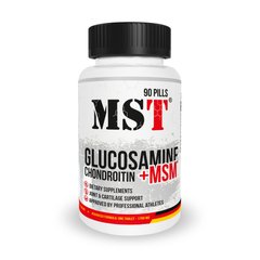 MST Nutrition, Хондроїтин, глюкозамін та МСМ, 90 капсул (MST-00050), фото