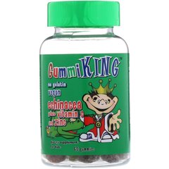 Эхинацея, витамин С и цинк (жевательный), Echinacea Plus Vitamin C and Zinc, Gummi King, 60 таблеток (GUM-00067), фото