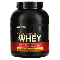 Optimum Nutrition, 100% Whey Gold Standard, сироватковий протеїн, зі смаком французького ванільного крему, 2270 г (OPN-02412), фото
