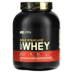 Optimum Nutrition, Gold Standard 100% Whey, сироватка, полуниця та вершки, 2260 г (OPN-06204), фото