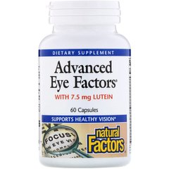 Витамины для глаз с лютеином, Eye Factors, Natural Factors, 60 капсул (NFS-03534), фото