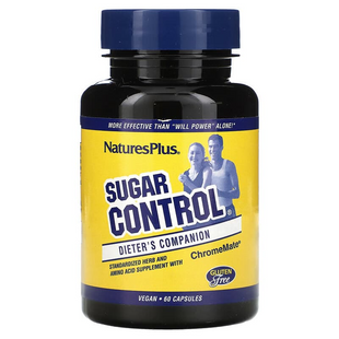 Блокатор цукру, Sugar Control, Natures Plus, 60 гелевих капсул (NAP-04711), фото