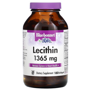 Bluebonnet Nutrition, натуральний лецитин, 1365 мг, 180 м'яких желатинових капсул (BLB-00926), фото