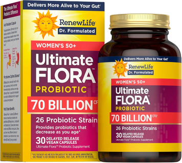 Пробіотик для жінок 50+ 70 млрд КУО Renew Life Ultimate Flora Women&rsquo;s 50+ Probiotic - 30 капсул, фото